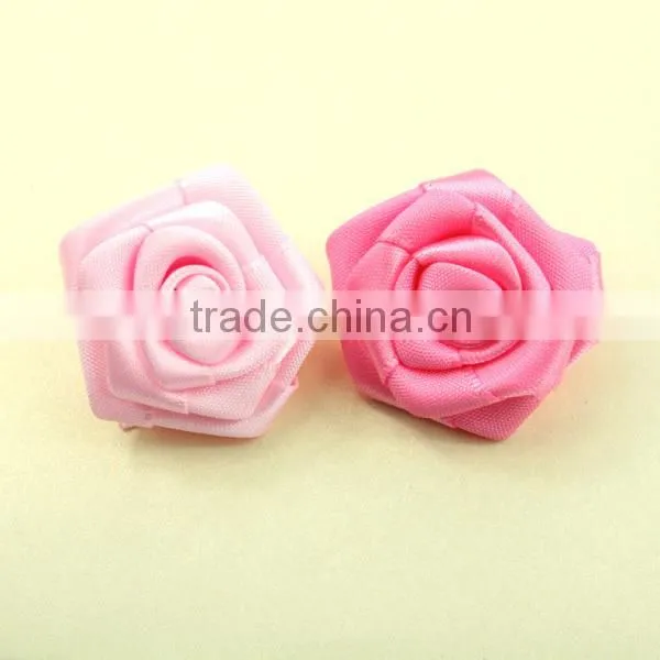 Handmade mini satin ribbon flowers