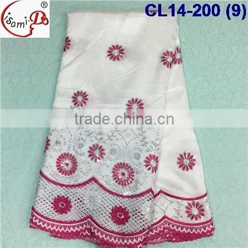 CL14-200 Top sell good quality Nigerian george lace fabric,fashionable african george lace fabric