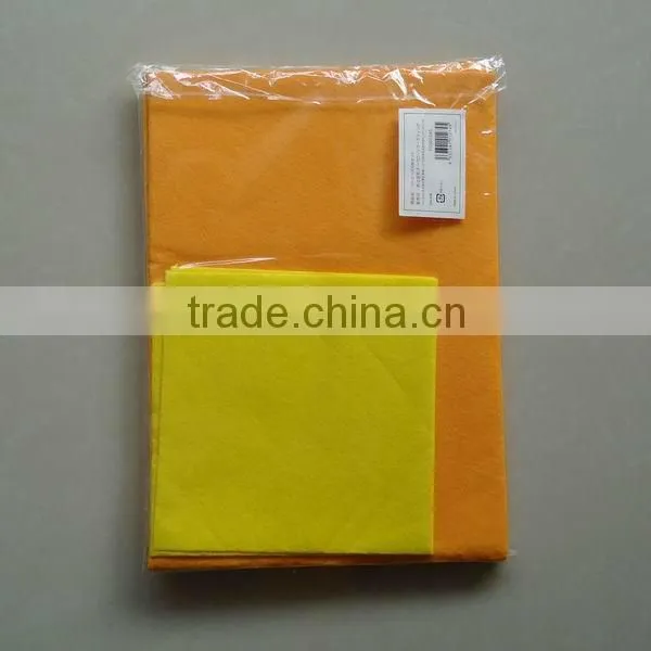 Orange germany nonwoven cleaning cloth / wipes (needle punched, viscose & polyester, super absorbent)