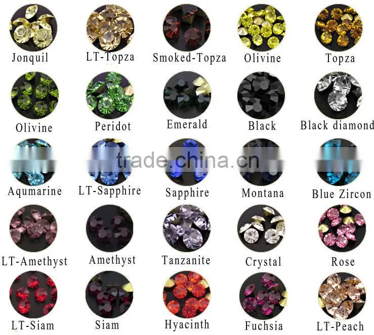 Big size white machine cut glass chaton crystal point back rhinestone for jewelry