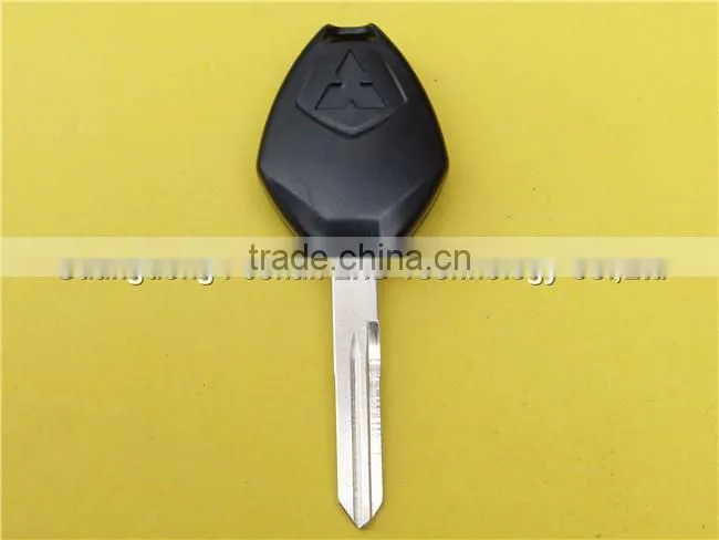 Replacement 2+1 Buttons With Logo Uncut Left Groove Blade Keyless Remote Housing Fob Key Case Shell Mistubishi Car Key
