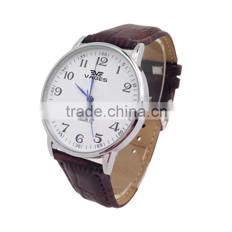 leather PC21 quartz arabic numberals dial wrist watch