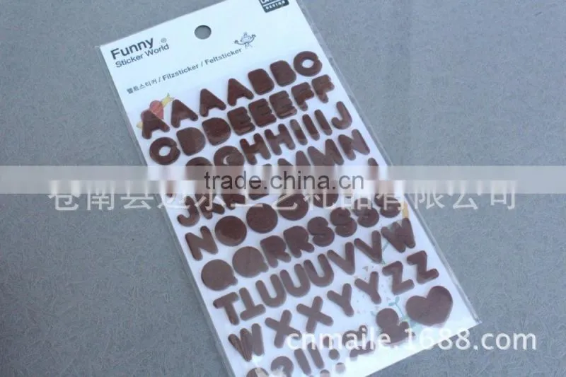 2015 DIY New product Eco-friendly Non-toxic flower felt sticker for home decoration