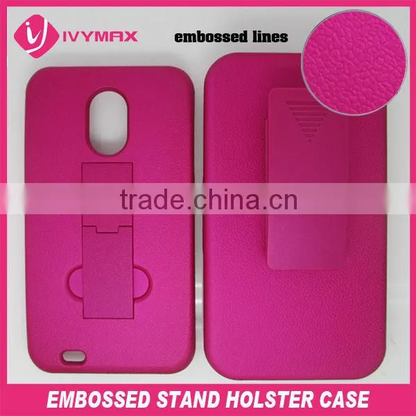 newest embossed kickstand hard case for samsung D710