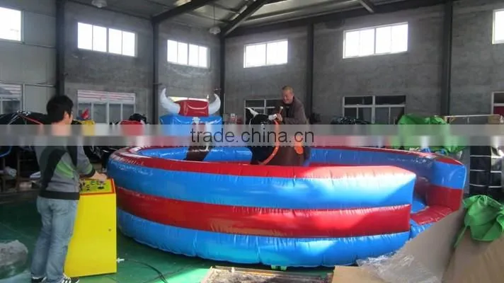Exciting Party Sports Game Inflatable Mechanical Bull for Adults