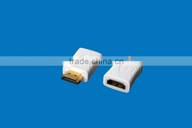 2014 high quality hdmi A type male to female adapter