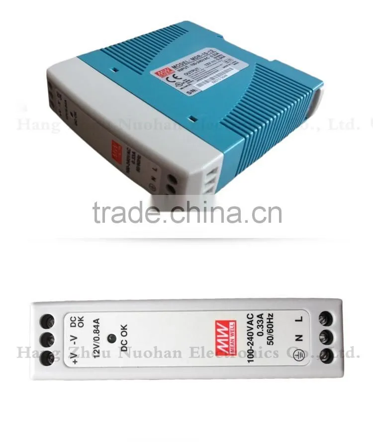 Mean well din rail 10w switching power supply with 3 years warranty
