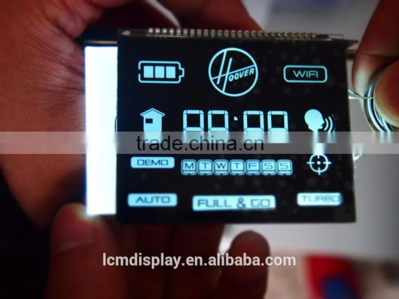 negative transmissive ink intelligent robot sweeper VA lcd display,black ground white symbols