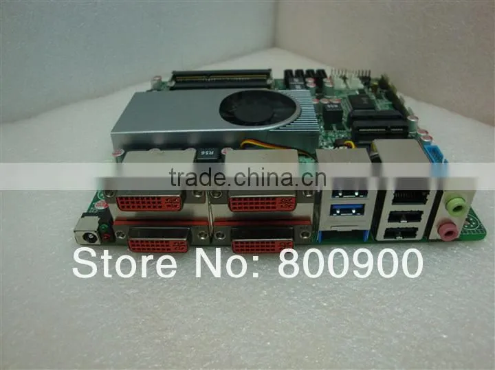 4 DVI-I multi-screen multi-graphics motherboard MINI ITX AMD APU R series with DC power 4SATA2COM