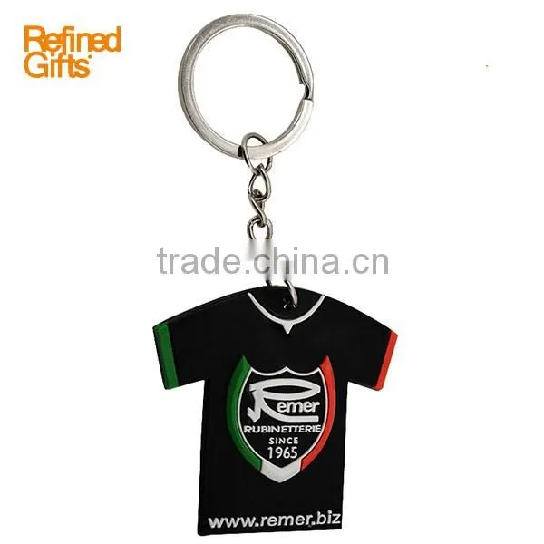 2016 Club polo shirt shape Silicone /soft rubber/PVC Rubber key chain