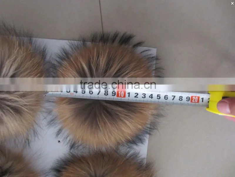 Fluffy Raccoon Fur Pom Poms / Hat Accessories / Fur Pompons