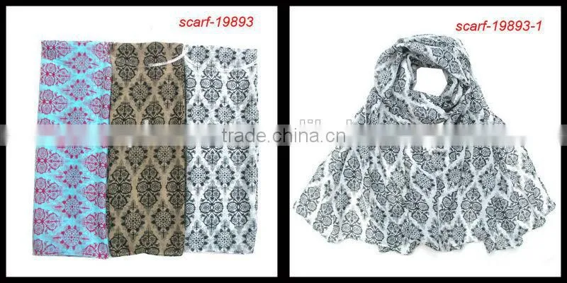 latest popular flower style around neck scarf