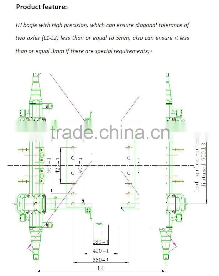 24T HJ bogie suspension for trailer