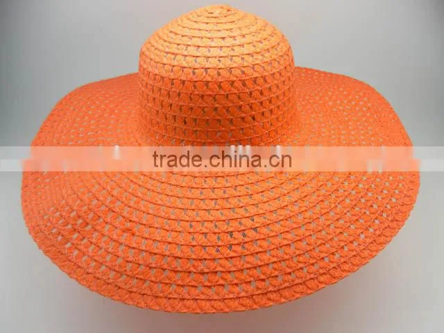 China manufacture top sell women's straw floppy beach hat