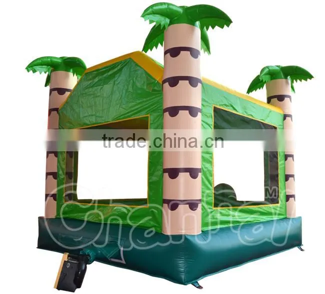 Wholesale inflatable palm tree boucer for sale, cheap inflatable jumping bouncer for kids game