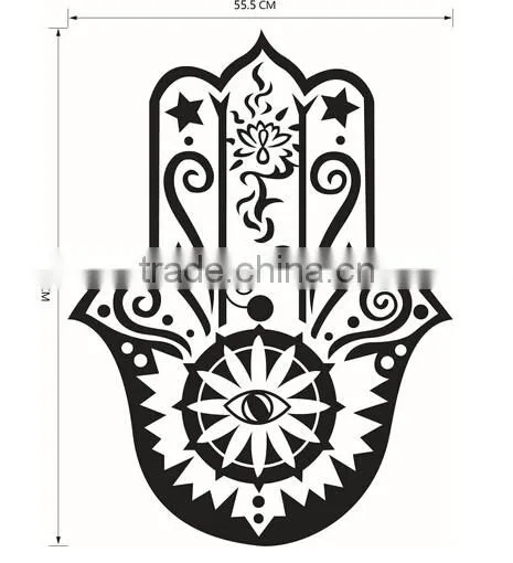 Wall Decal Vinyl Sticker Decals Hamsa Hand Eye Indian Yoga Buddha Fatima Namaste
