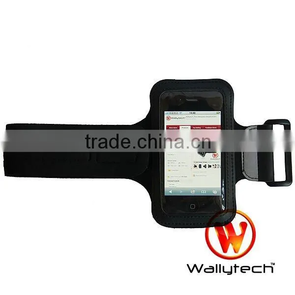 Wallytech New Elastic Rubber Sports Running Armband Cover Case For iPhone 4S 4 4G 3G 3GS