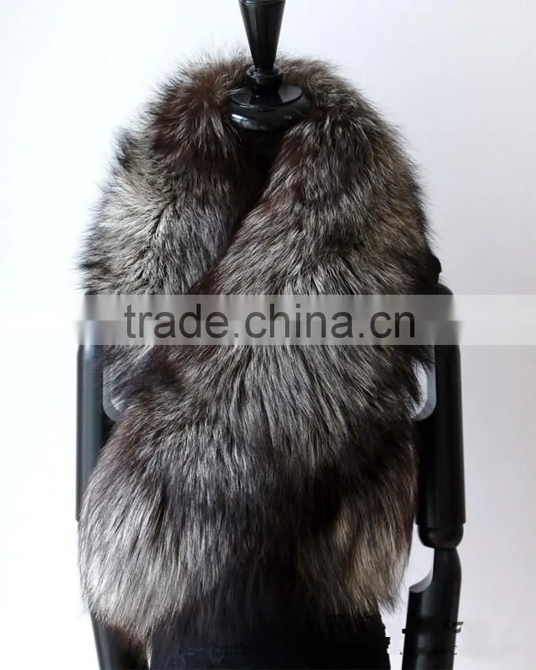 Real Fur Trim / Wholesale Raccoon Fur Trim / Detachable Raccoon Fur Collar