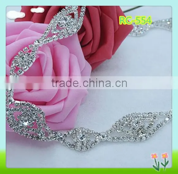 2015 Fashion wholesale rhinestone trimming for wedding