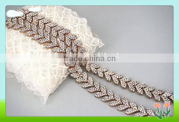 Cheerfeel bling bling decorative cheap rhinestone chain trim