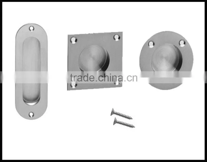 Stainless steel square flush pull for furniture