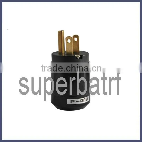 P-029 Audio US Brand New Brass Power Plug male IEC Connector(Black)