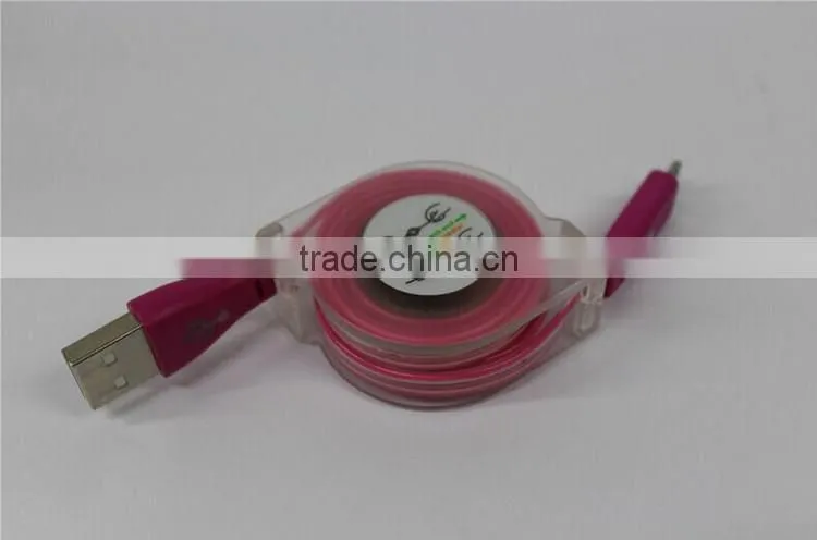 High Quality 1/2/3m Retractable Charging Cable