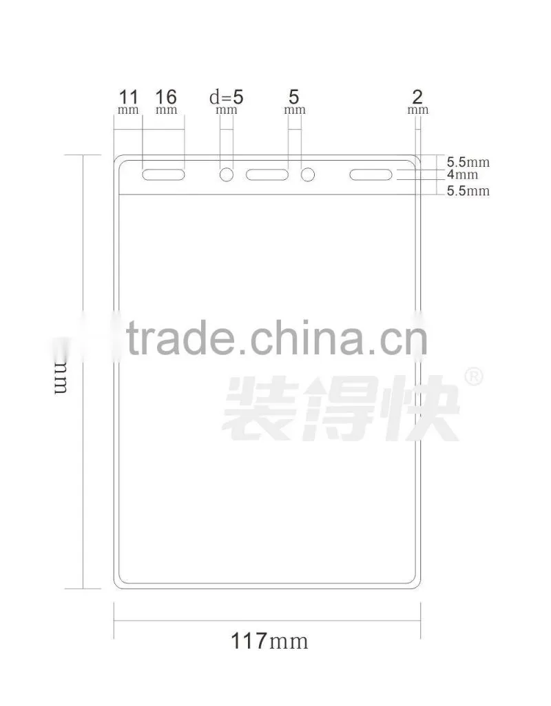 China Alibaba supplier custom made Rigid , Soft Clear PVC Pocket Holder