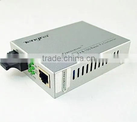 In stock 10/100M single fiber single mode SC, 9V 12V dc media converter