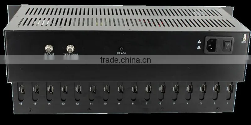HD DVB-C Qam Modulator RCA to RF Modulator HD DVB-T Modulator 16x1