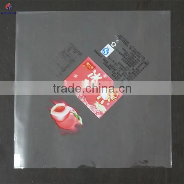 High transparent plastic bopp food wrapping film sheet with artwork printing for cake packaging of multiple tastes