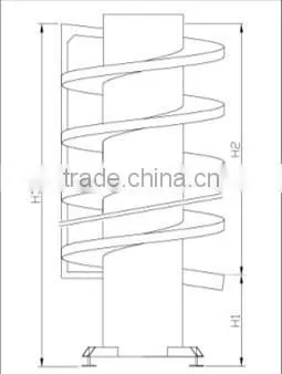 plastic belt spiral conveyor/motorized spiral conveyor