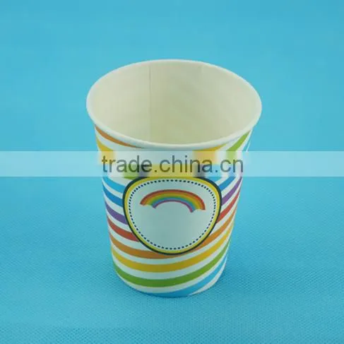 Cheap Disposable 9oz Single Wall Hot Custom Printed Paper Coffee Cups