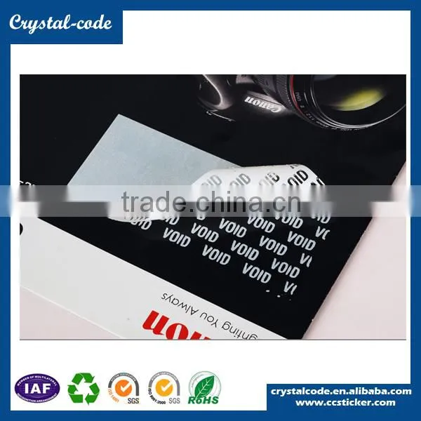 High quality custom tamper evident material electronic products warranty repair VOID type security label