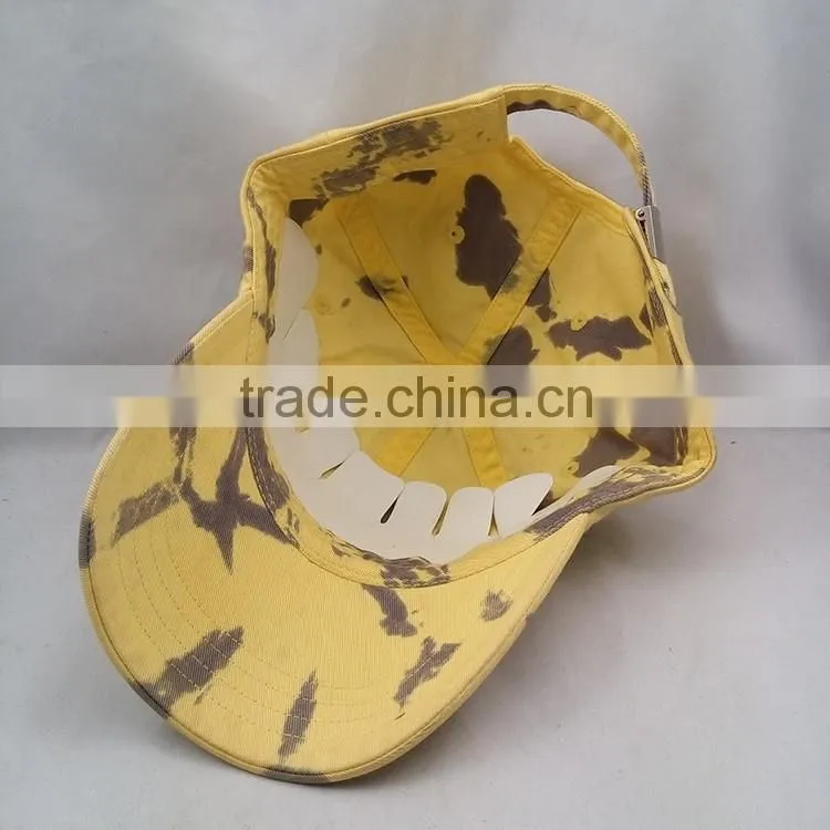 Wholesale custom yellow baseball caps unisex blank scrawl baseball caps