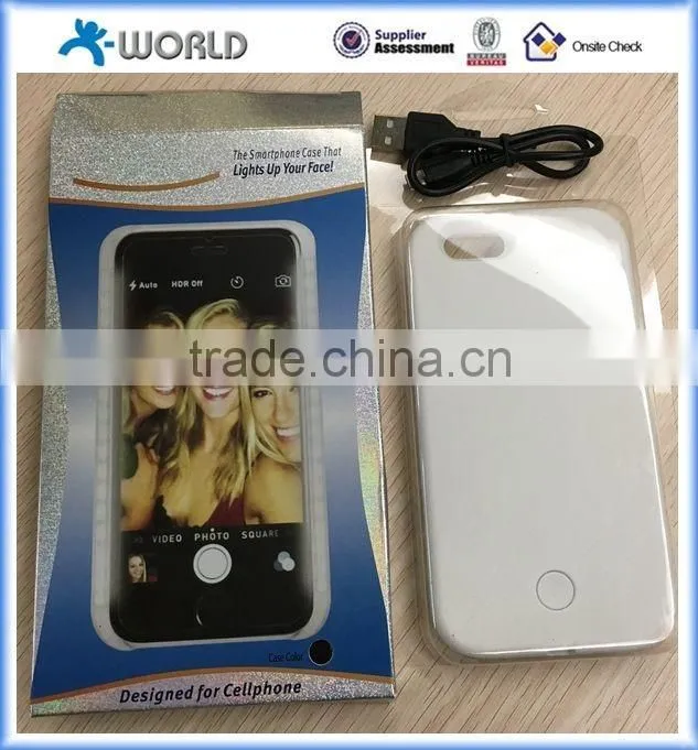 Flashing light selfie use Illuminated LED light up phone case