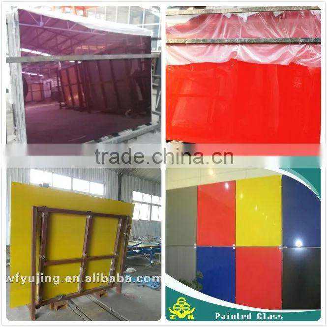 3mm Yujing certified decorative building glass painted glass