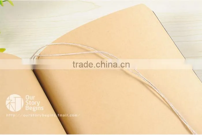 Sew Binding Pure Color Kraft Paper Notebook