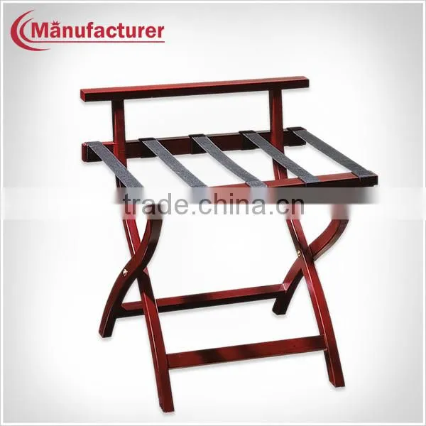 Best Price Stainless Steel Hotel Furniture Folding Luggage Racks with Black Straps