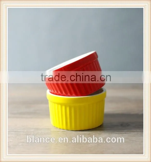 colorful ceramic baking bowl