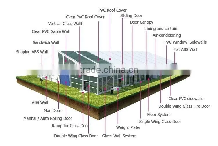 15x20m aluminum frame wedding marquee party tent hot sale