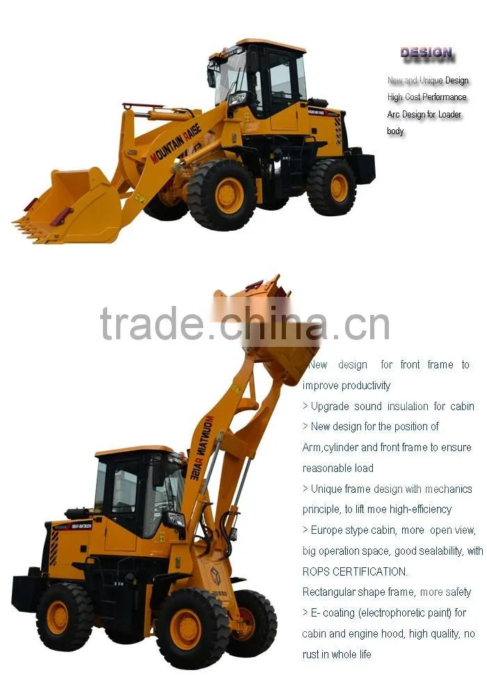 CE certification excavator micro zl-10 wheel loader with quick coupler