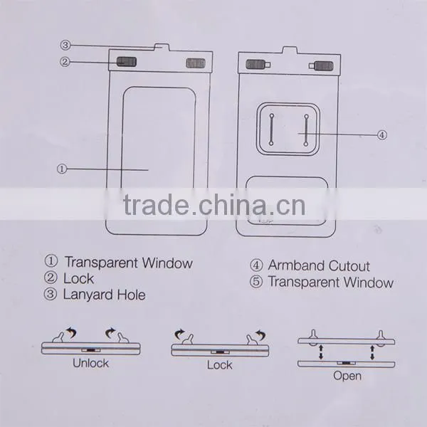 Universal Waterproof Case Bag for iPhone 4S 5 5S 6 6S 6 Plus for HTC One for Samsung S6 S5 S4