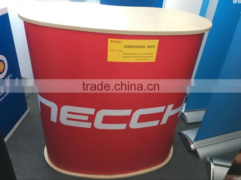 New 2016 hotsales promotion table, wooden reception table for exhibition