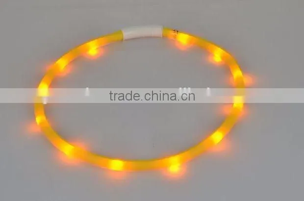 newest Waterproof led dog collar cuttable USB rechargeable usb rechargeable flashing dog collars