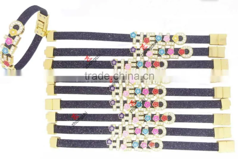 8mm PU Spark Glitter Leather Straps for Bracelets Gifts (SGL51111)