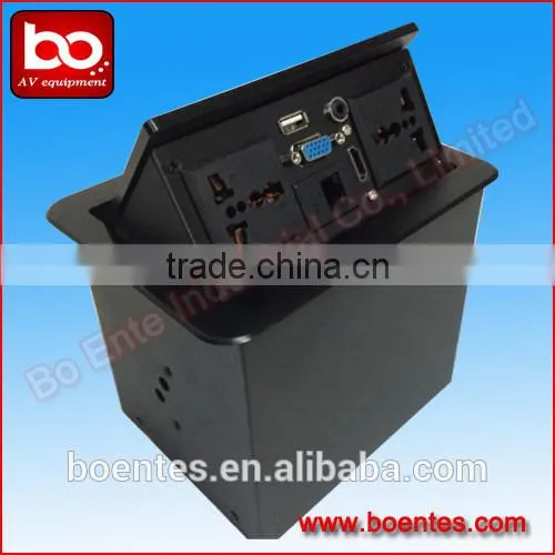 Tabletop/Desktop Pop Up Power Socket with HDMI/VGA/Audio/USB for Conference AV Solutions