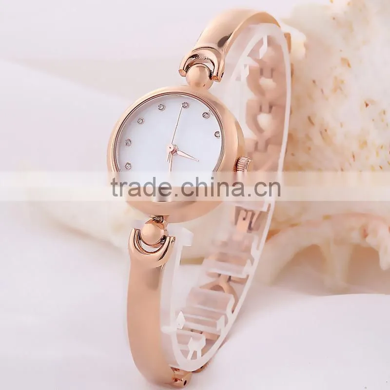 Top sale alloy bracelet simple style diamond dial fashion women watch