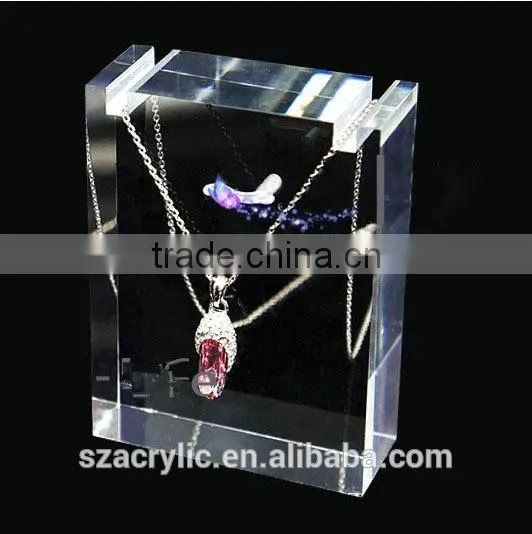 Clear cystal Acrylic Jewelry Display Block