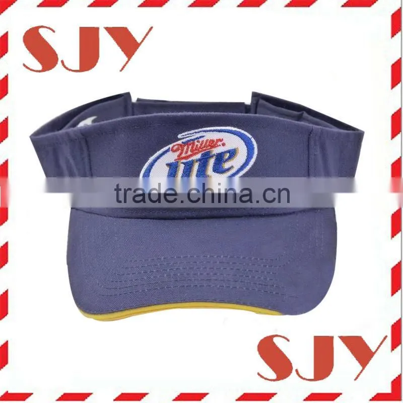 100% cotton fashion elastic men`s sports visor/sun visor cap/hat